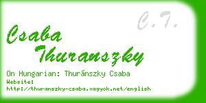 csaba thuranszky business card